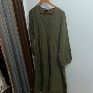 Universal Thread Forest Green Long Sleeve Dress